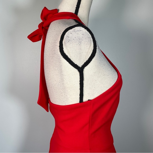 B. Darlin Red Halter Neckline Fit and Flare Sleeveless Mini Dress 5/6 - Picture 12 of 12